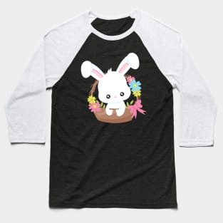 Easter, Easter Bunny, White Bunny, Easter Basket Baseball T-Shirt